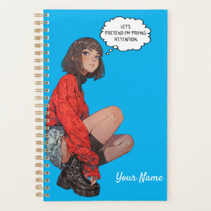 Agenda Planner - Na moda Anime Girl in Red Sweater