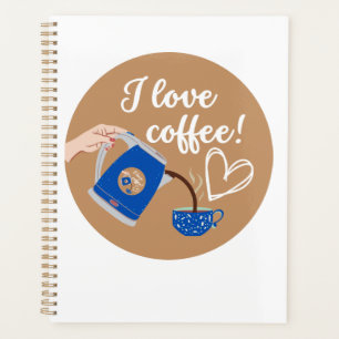 Agenda Planner para o amante do café! Frente e Verso.