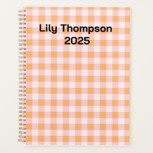 Agenda Planner Pastel Rosa e Laranja