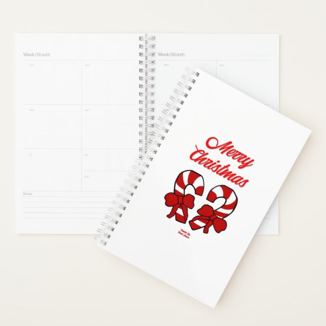 Agenda Planner Pequeno de Canas de Natal (Exibição)
