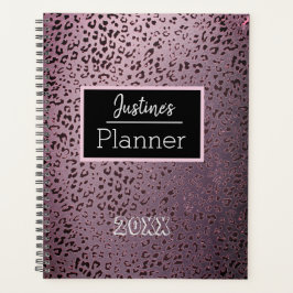 Agenda Planner Personalizado de Leopardo Violeta Dusky
