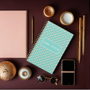 Agenda Planner personalizado de Pérolas e Teais
