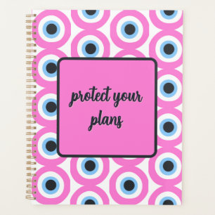 Agenda planner personalizável olho mau rosa 🧿