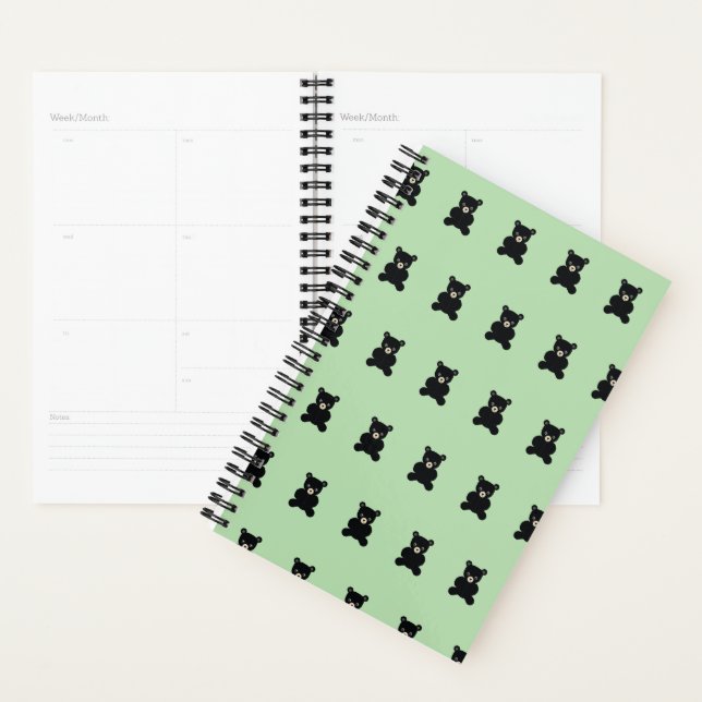 Agenda Planner Preto do Urso (Exibição)