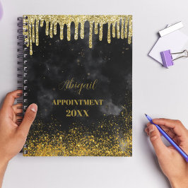 Agenda Planner Preto Dourado de Lâmpadas de Dissipação de