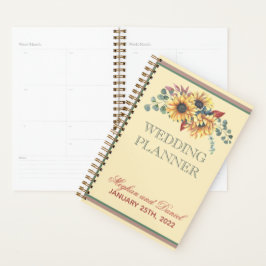 Agenda Planner Rustic Sunflower Wednicals