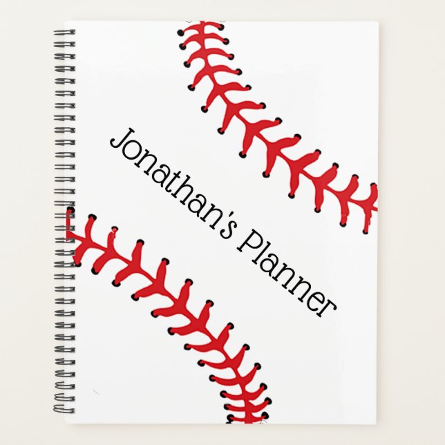 Agenda Planner semanal/mensal do Design de baseball (Frente)