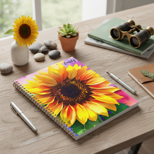 Agenda Planner Sunflower com nome personalizado