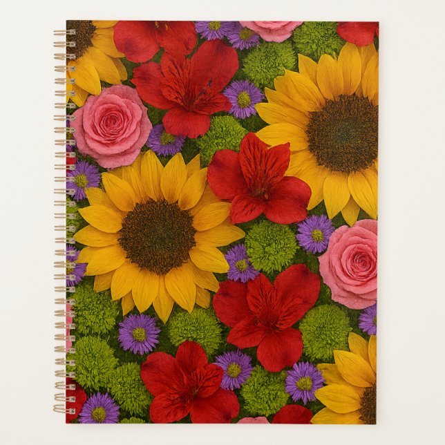 Agenda Planner Sunflower e Rosa (Frente)