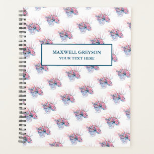 Agenda Planners de Padrões de Peixe Tropical de Aquarela
