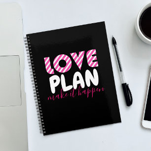 Agenda Plano de amor faça acontecer citação motivacional