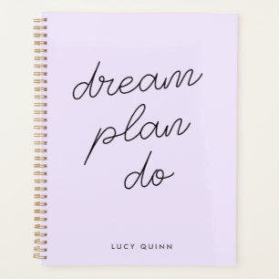 Agenda Plano do Sonho Do Pastel Lilac Purple Modern Femin