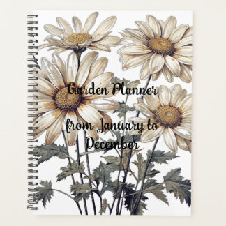 Agenda Plano Elegante do Jardim Espiral Negro