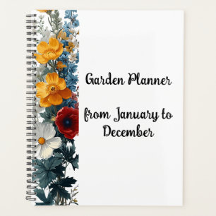 Agenda Plano Elegante do Jardim Espiral Negro