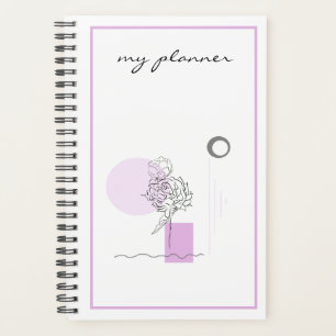 Agenda Plano Geométrico Simples de Abstrato Chic Moderno