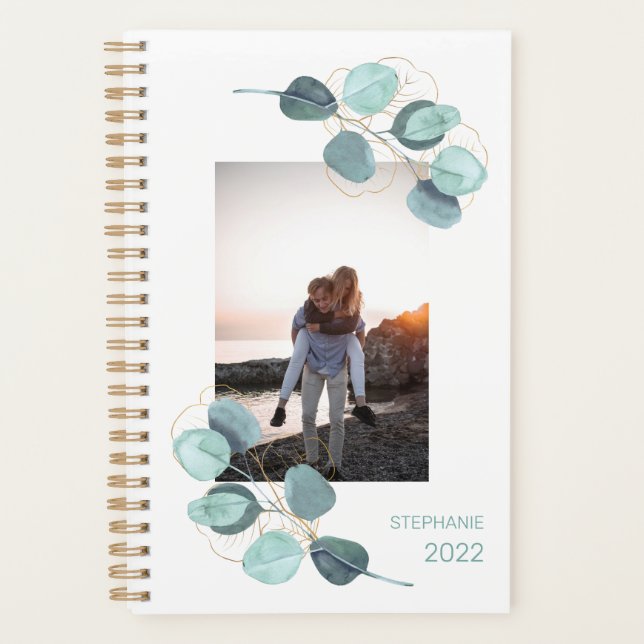 Agenda Plano Personalizado do Calendário Eucalyptus 2022 (Frente)