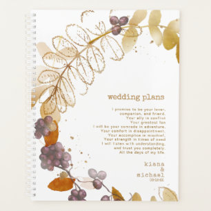 Agenda Planos de Casamento de Berries do outono do ouro I