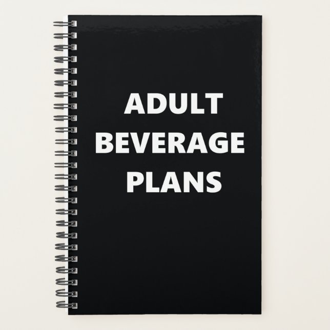 Agenda Planos Engraçados De Bebidas Adultas Humorosas (Frente)