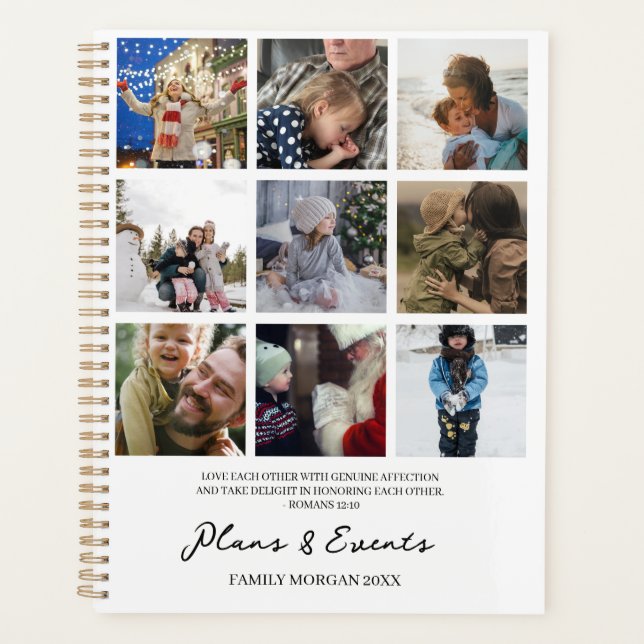 Agenda Planos familiares e eventos Fotos e Escrituras (Frente)