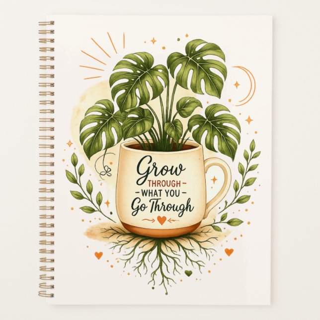 Agenda Planta Monstera em Caneca de Café | Botânica Aconc (Frente)