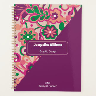 Agenda Plum Groovy Psychedelic 60s 70s Floral 