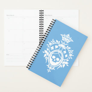 Agenda Pó azul com Planner Caveira e Cartrajes