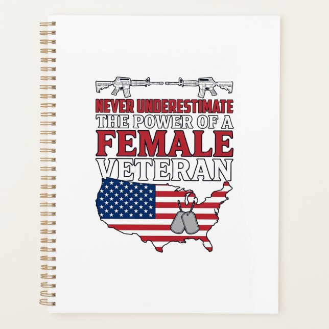 Agenda Poder de Veterana Feminina Desenho de Camisa Patri (Frente)