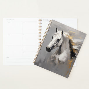 Agenda Poderoso Efeito de Óleo de Cavalo Branco Retrato