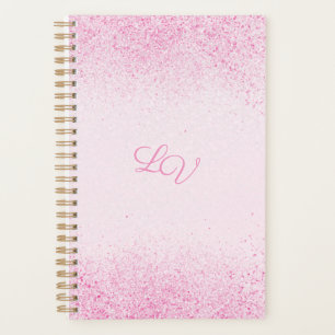 Agenda Poeira brilhante cor-de-rosa