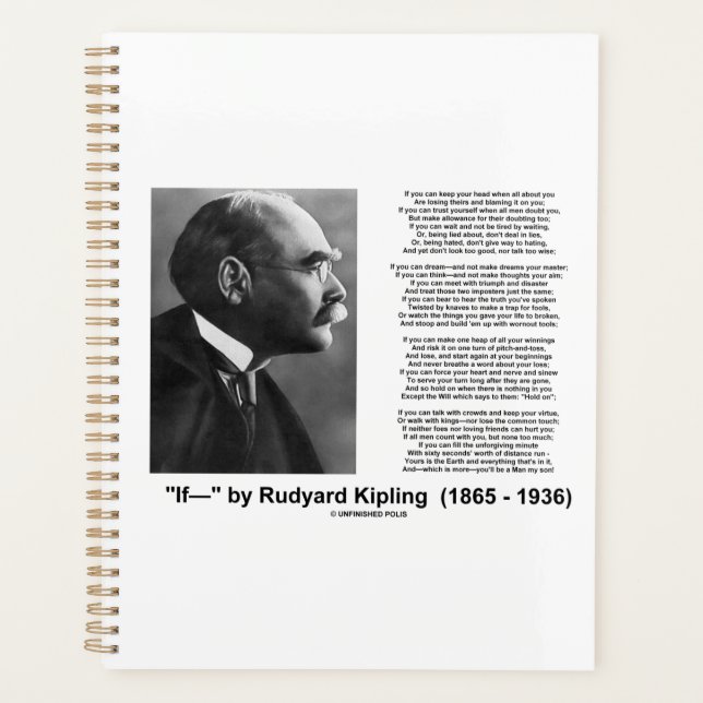 Agenda Poema De Rudyard Kipling (Frente)