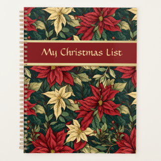 Agenda Poinsettia de William Morris Personalizada de Nata