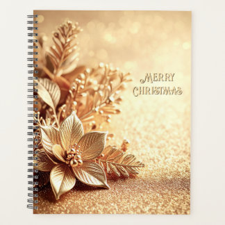 Agenda Poinsettia Dourada