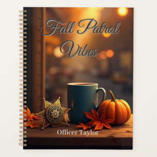 Agenda Polícia de outono Personalizada Vibes do outono