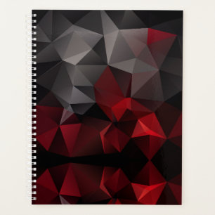 Agenda Poligonal, preto e vermelho