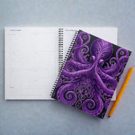 Agenda Polvo Roxo Vitoriano Steampunk Kraken 