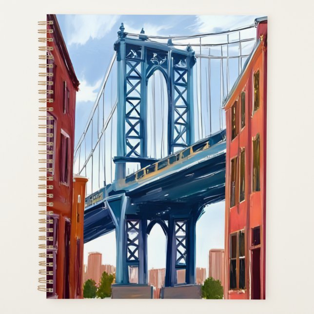 Agenda Ponte Manhattan Pintura Cidade de Nova York (Frente)
