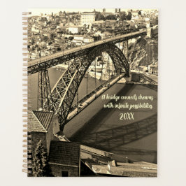 Agenda Ponte Porto sobre o rio Douro, Portugal, sepia