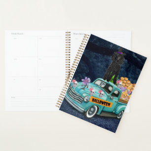 Agenda Poodle Dog Halloween Truck Noite Assustadora