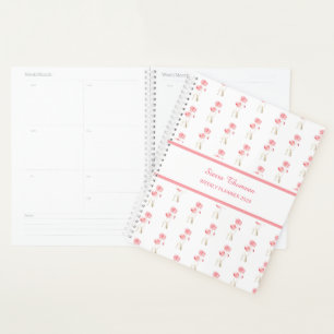 Agenda Pópias Cor-de-Água Rosa, Planeador Semanal Floral