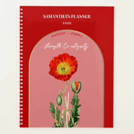 Agenda Poppy de Aniversário Personalizado Mês de Agosto