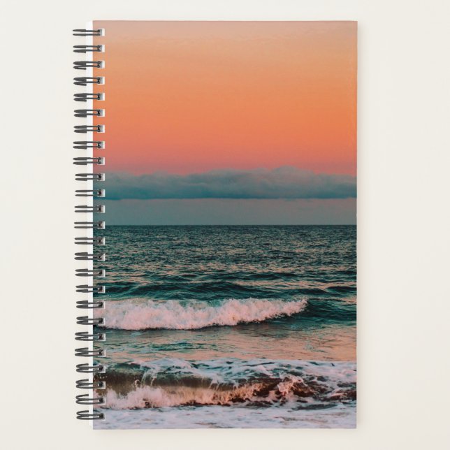 Agenda pôr do sol sobre o mar (Frente)