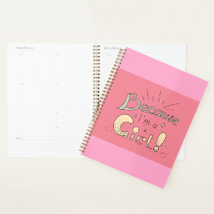 Agenda Porque Eu Sou Uma Garota Espiral Planner