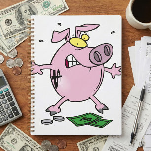 Agenda Porquinho Banco Divertido Perdendo Dinheiro