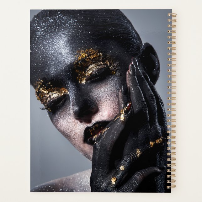 Agenda Portrait Gold Black Artistic Makeup Luxury Beauty (Verso)