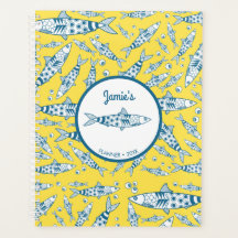 Português Lisboa Sardinha Padrão Azulejos Amarelo