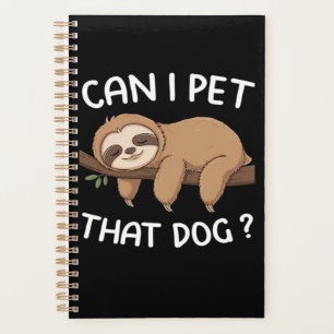 Agenda Posso acariciar esse cachorro, preguiça engraçada