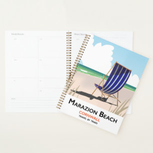 Agenda Poster de viagens de praia de Cornwall em Marazion