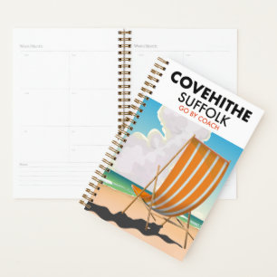Agenda Poster de viagens de praia de Covehithe suffolk