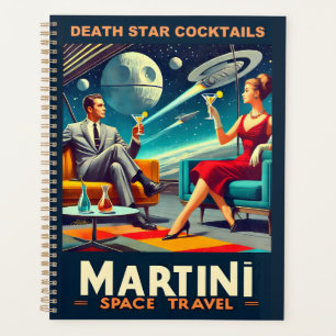 Agenda Posteres de viagens Espaciais Martini Coquetéis da