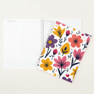 Agenda Prado Botânico de Flores Silvestres Coloridas da P
